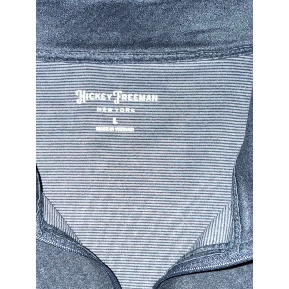 Hickey Freeman Pullover Mens L Gray Quarter Zip Performance Stretchy 1/4 Zip